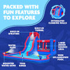 Sunny & Fun 2-in-1 Bounce & Blast Inflatable Water Slide Park & Bounce House