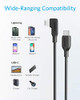 ANker Powerline Play 90° USB-C & Lightning Cable 6ft MFi Y237 - BLACK
