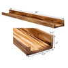 AZSKY 48" Long Wood Photo Picture Ledge Shelf Rustic 2 Pack B085L8LDMG - Brown New