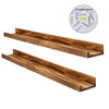 AZSKY 48" Long Wood Photo Picture Ledge Shelf Rustic 2 Pack B085L8LDMG - Brown New