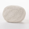 LE POUF GDF STUDIO ASHBURY BOHO ROUND HAND-CRAFTED KNITTED OTTOMAN - IVORY New
