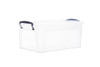 SUPERIO DEEP STORAGE CONTAINER (9.5 QT.) STORAGE BIN WITH LID - CLEAR