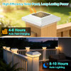 Brightever 4x4 Solar Post Cap Lights, 12 Pack White Solar Post Cap Lights New