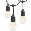 BRIGHTOWN 48 FT PLUG-IN S14 EDISON BULB STRING LIGHT 16 EDISON LED 2700K - BLACK