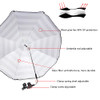 GRANDMEI Beach Chair Umbrella with Universal Clamp,46 inches (Stripe) New