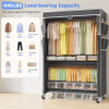 Raybee Clothes Rack Cover Rolling Portable Closet Storage New