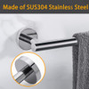 Nolimas Polished Chrome Bath Towel Bar Single Bars Towel Rack Rod - 24"