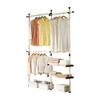 PRINCE HANGER 4 Tier Rack Shelves Heavy Duty One Touch Load 617LBS - Ivory