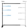 ShowMaven Backdrop Stand Heavy Duty Banner Stand Adjustable B07YLG5JH2 - Gray