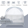 L RUNNZER Baby Crib Tent, Breathable Pop Up Canopy Auto-Lock Zipper - B08NJGZQZM