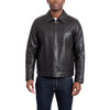 158AU855 TOMMY HILFIGER MEN'S CLASSIC FAUX LEATHER JACKET, MEDIUM - DARK BROWN