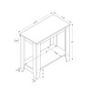 Monarch Specialties Accent End Side Lamp Table Shelf 24"x12"x22" - Cappuccino New
