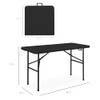 Best Choice Products 4ft Plastic Folding Table Indoor Outdoor Heavy Duty - Black New