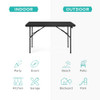 Best Choice Products 4ft Plastic Folding Table Indoor Outdoor Heavy Duty - Black New