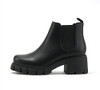 Soda PIONEER Women Lug Sole Mid Heel Chelsea Ankle Bootie (Black, 8)