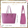 Banuce Large Capacity Leather Tote Bag for Women Ladies Purses Handbags Purple