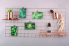 Simmer Stone Rose Gold Wall Grid Panel for Photo Hanging Display - Set of 1
