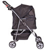 Black 4 Wheels Pet Stroller Travel Folding Carrier 04T - B012JQ36BW New