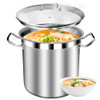 20 Quart Stock Pot with Glass Lid Commercial Grade Heavy-Duty Induction New