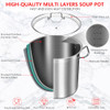 20 Quart Stock Pot with Glass Lid Commercial Grade Heavy-Duty Induction New