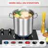 20 Quart Stock Pot with Glass Lid Commercial Grade Heavy-Duty Induction New
