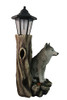 DWK 17" Illumined Wolf Hand Painted Sculpture Solar Lantern - B01BW9FXMC New