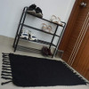 RoomTalks 4 Tier Shoe Rack and 12 Pair Under Bed Shoe Storage (Black & Grey) New