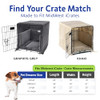 Pet Dreams 3 Piece Set includes Dog Crate Cover Pad Bumper B01IFP0UGK - Black