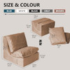 N&V Folding 2-in-1 Couch with Two Cushions Couch Memory Foam (B0CCNNWYTK) New