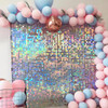 Home Decor Shimmer Wall Backdrop 24 Shining Iridescent Sequin Panels - Silver New
