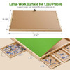 1500-pieces Puzzle Board Hard Cover 26"x 35" Table 8 Drawers B0CH2SPBSG - Black New