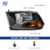 AS For Headlight Assembly Compatible 2009-2014 Dodge Ram 1500 Chrome Housing New