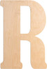 23 in. Letter R Unfinished Vintage Monogram Wood Letter