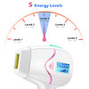 EDOUSIN Laser Hair Removal Permanent Remover Device 2 Flash Mode 500,000 - White New