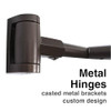 JS Jackson Supplies Double Curved Shower Rod, Metal Construction, 44 to 70" New