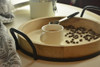 ANSDLIIY Wooden Serving Tray,Breakfast Tray,Round B0CH88ZV5P - Wood New