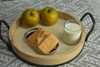 ANSDLIIY Wooden Serving Tray,Breakfast Tray,Round B0CH88ZV5P - Wood New