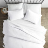 B07678QZT8 Linen Market Herring Patterned Quilted Coverlet Set, Queen, White New