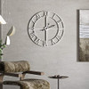 1st Owned Large Modern Metal Wall Clocks Rustic Round Non Ticking B096KXBV89