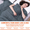 ACOMOPACK Adults Weighted Blanket 20lbs 2 Duvet Covers Cooling Duvet - Gray New