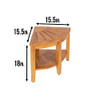 Seven Seas Teak Waterproof Corner Bench With Shelf New