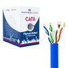 Cat6 Ethernet Cable 1000ft Plenum UTP 550MHz 23AWG 4Pair 10GB - Blue New