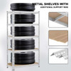 SAMRELAX 5 Tier Storage Shelves, 2 pcs Adjustable & Detachable B0FKTGR3VK White New