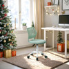 Homy Casa Armless Home Office Desk Chair Colorful Soft Mesh Desk Chair - Green