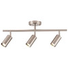 brfaixla 3-Light LED Track Lighting Kit Brushed Nickel Metal B0912PH1D7 - Nickel