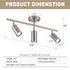 brfaixla 3-Light LED Track Lighting Kit Brushed Nickel Metal B0912PH1D7 - Nickel