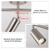 brfaixla 3-Light LED Track Lighting Kit Brushed Nickel Metal B0912PH1D7 - Nickel