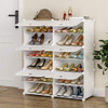 KOUSI Portable Shoe Rack Organizer 24 Pair Tower Shelf Storage Cabinet - White