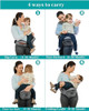 FLEEROSE CPC-CERTIFIED HIP SEAT BABY CARRIER - NEW ERGONOMIC BENCH DESIGN - GRAY New