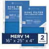 Medify Air 16x25x4 - MERV 14, 2-Pack New